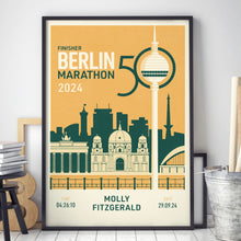 Load image into Gallery viewer, Berlin Marathon 2024 (50th edition) Personalised Print