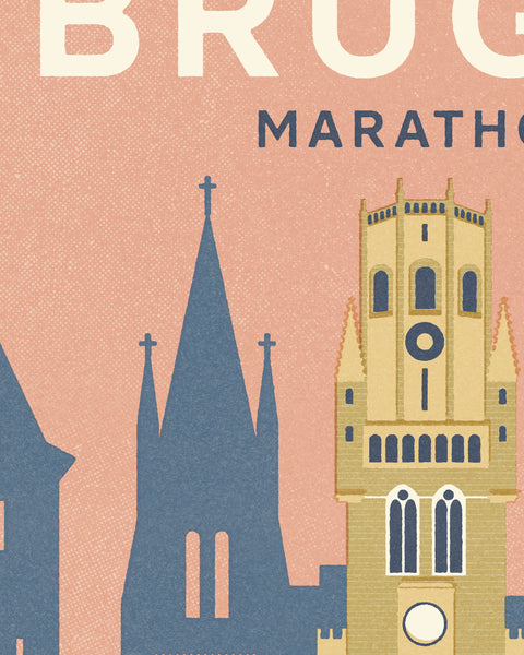 Bruges Marathon personalised print
