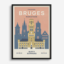 Load image into Gallery viewer, Bruges Marathon personalised print
