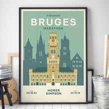 Load image into Gallery viewer, Bruges Marathon personalised print