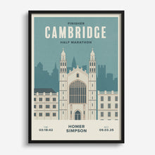 Load image into Gallery viewer, Cambridge Half Marathon personalised print