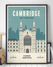 Load image into Gallery viewer, Cambridge Half Marathon Personalised Print