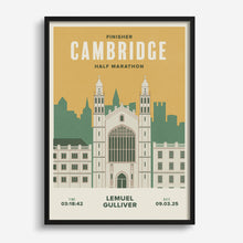 Load image into Gallery viewer, Cambridge Half Marathon Personalised Print