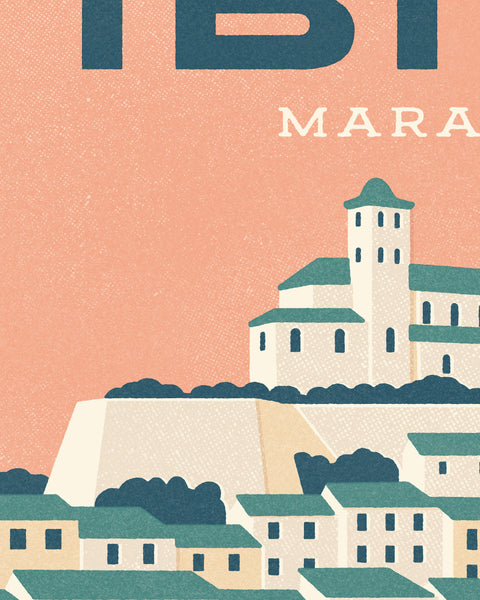 Ibiza Marathon (or Half Marathon) personalised print