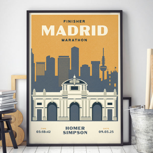 Madrid Marathon (or Half Marathon) personalised print