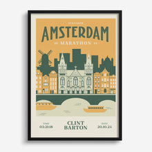 Load image into Gallery viewer, Amsterdam Marathon Personalised Print (customise for any year)