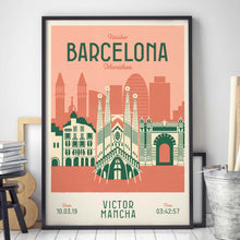 Load image into Gallery viewer, Barcelona Marathon Personalised Print