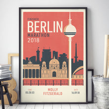 Load image into Gallery viewer, Berlin Marathon Personalised Print