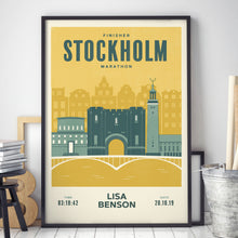 Load image into Gallery viewer, Stockholm Marathon Personalised Print