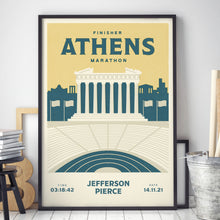 Load image into Gallery viewer, Athens Marathon Personalised Print (customise for any year)