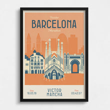 Load image into Gallery viewer, Barcelona Marathon Personalised Print