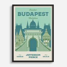 Load image into Gallery viewer, Budapest Marathon Personalised Print