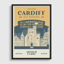 Load image into Gallery viewer, Cardiff Half Marathon Personalised Print