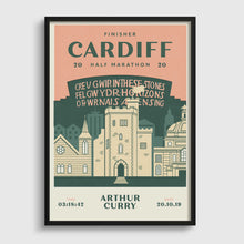 Load image into Gallery viewer, Cardiff Half Marathon Personalised Print