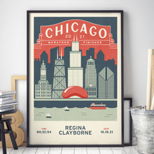 Load image into Gallery viewer, Chicago Marathon Personalised Print