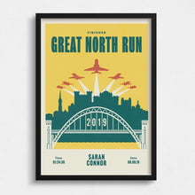Load image into Gallery viewer, Great North Run Personalised Print