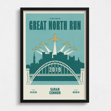 Load image into Gallery viewer, Great North Run Personalised Print