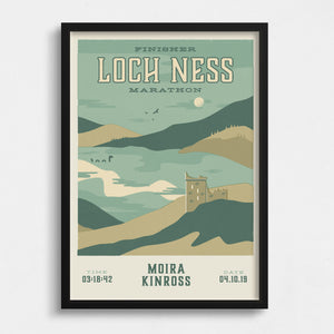 Loch Ness Marathon Personalised Print