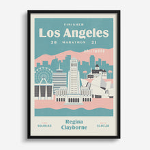 Load image into Gallery viewer, los angeles marathon personalised print
