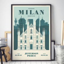 Load image into Gallery viewer, Milan Marathon Personalised Print