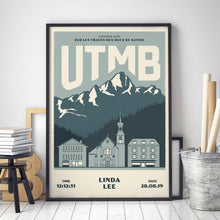 Load image into Gallery viewer, UTMB Personalised Print (UTMB / TDS / CCC / OCC / MCC) Blue