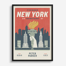 Load image into Gallery viewer, Personalised New York Marathon Print