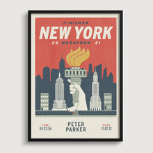 Load image into Gallery viewer, New York Marathon (2021 Wrinkle the Duck Edition) Personalised Print