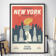 Load image into Gallery viewer, New York Marathon (2021 Wrinkle the Duck Edition) Personalised Print