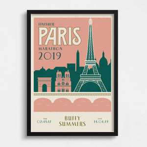 Paris Marathon personalised print