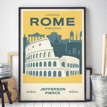 Load image into Gallery viewer, Rome Marathon Personalised Print