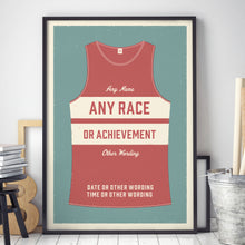 Load image into Gallery viewer, Personalised Running Vest Print horizontal stripes (more colours available)