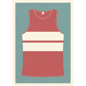 Personalised Running Vest Print horizontal stripes (more colours available)