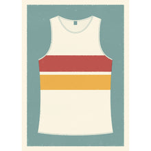 Load image into Gallery viewer, Personalised Running Vest Print horizontal stripes (more colours available)