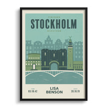 Load image into Gallery viewer, Stockholm Marathon Personalised Print