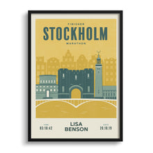 Load image into Gallery viewer, Stockholm Marathon Personalised Print