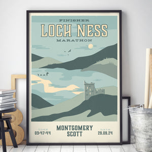 Loch Ness Marathon Personalised Print