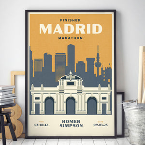 Madrid Marathon (or Half Marathon) personalised print