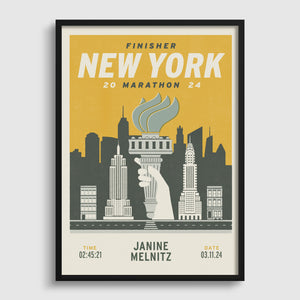 New York City Marathon Personalised Print