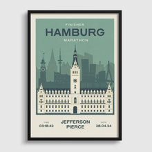 Load image into Gallery viewer, Hamburg Marathon Personalised Print (customise for any year)