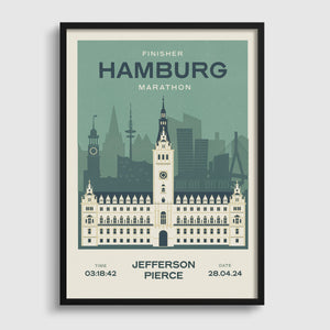 Hamburg Marathon Personalised Print (customise for any year)