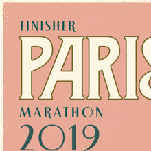 Load image into Gallery viewer, Paris Marathon personalised print close up 2