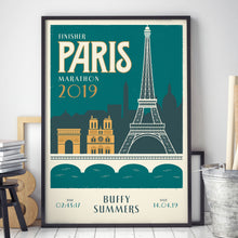 Load image into Gallery viewer, Paris Marathon Personalised Print