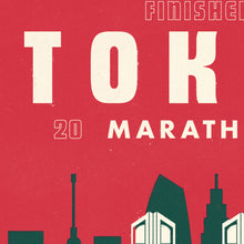 Load image into Gallery viewer, Tokyo Marathon personalised print close up