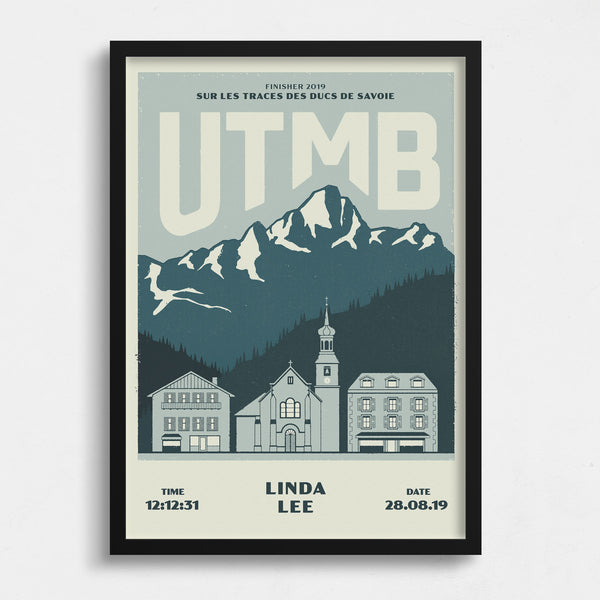 UTMB Personalised Print (UTMB / TDS / CCC / OCC / MCC) Blue