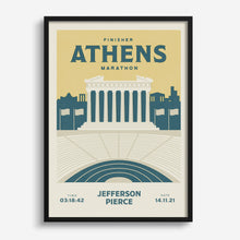Load image into Gallery viewer, Athens Marathon Personalised Print