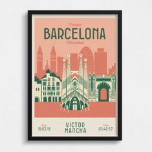 Load image into Gallery viewer, Barcelona Marathon Personalised Print