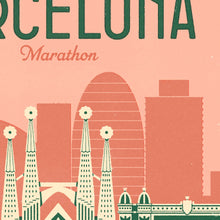 Load image into Gallery viewer, Barcelona Marathon Personalised Print