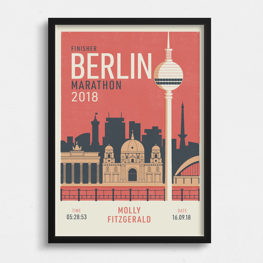 Berlin Marathon Personalised Print