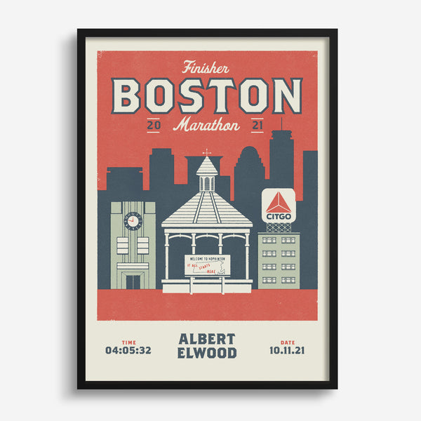 Boston Marathon Personalised Print