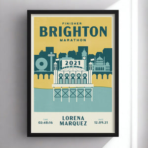 Brighton Marathon Personalised Print